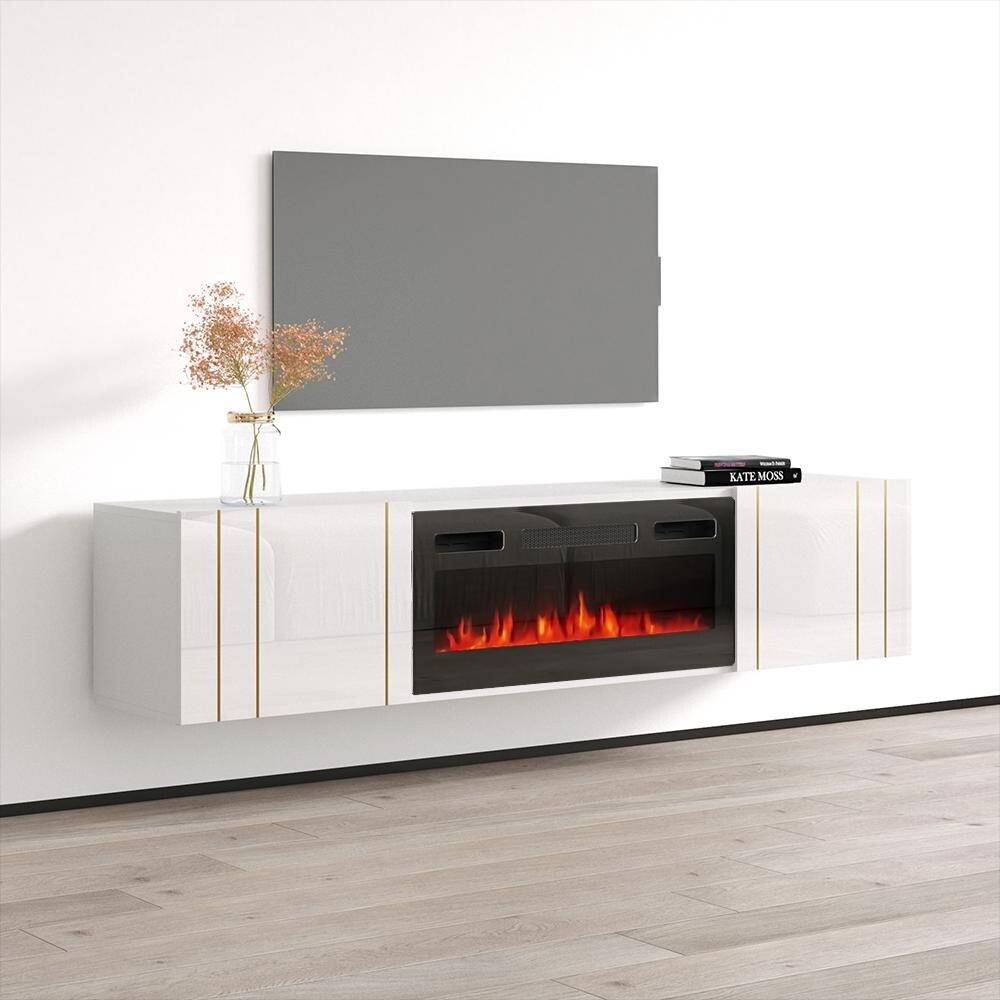 Nile BL EF Fireplace TV Stand