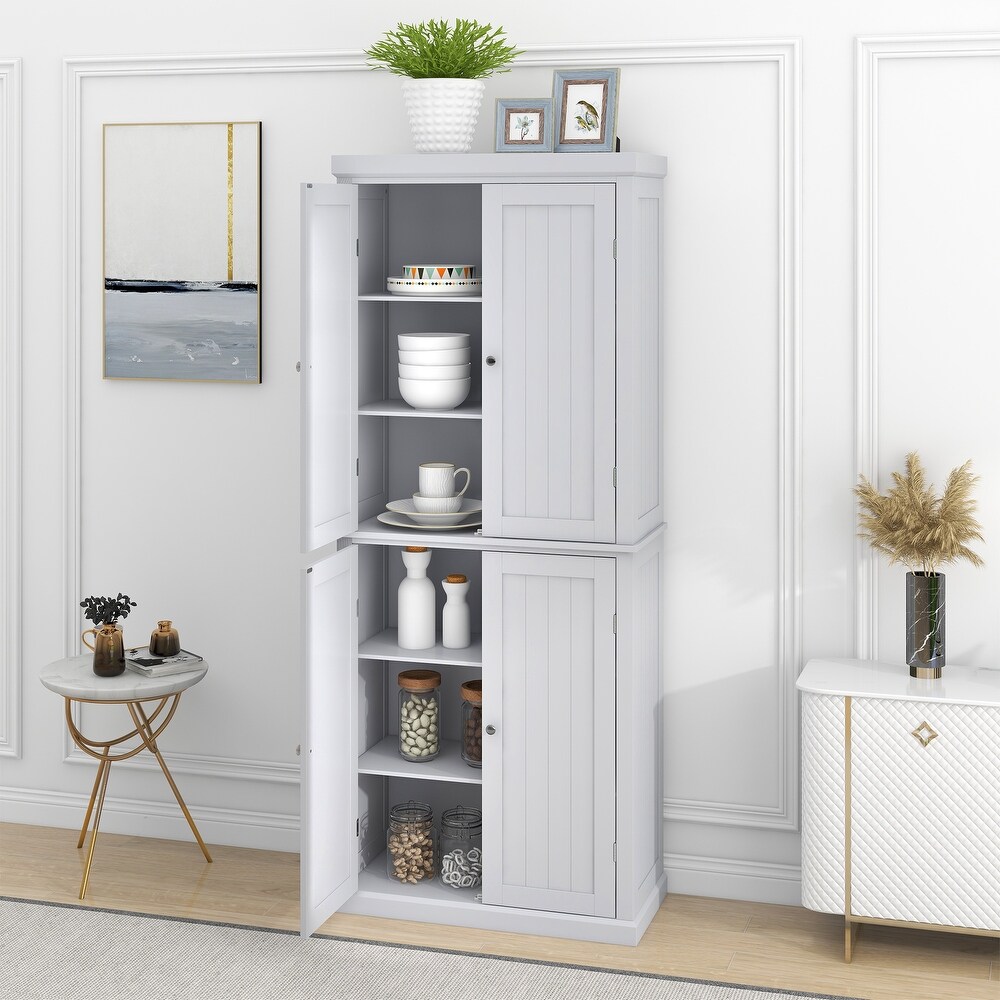 Freestanding Tall Kitchen Pantry  Kitchen Storage Cabinet Organizer