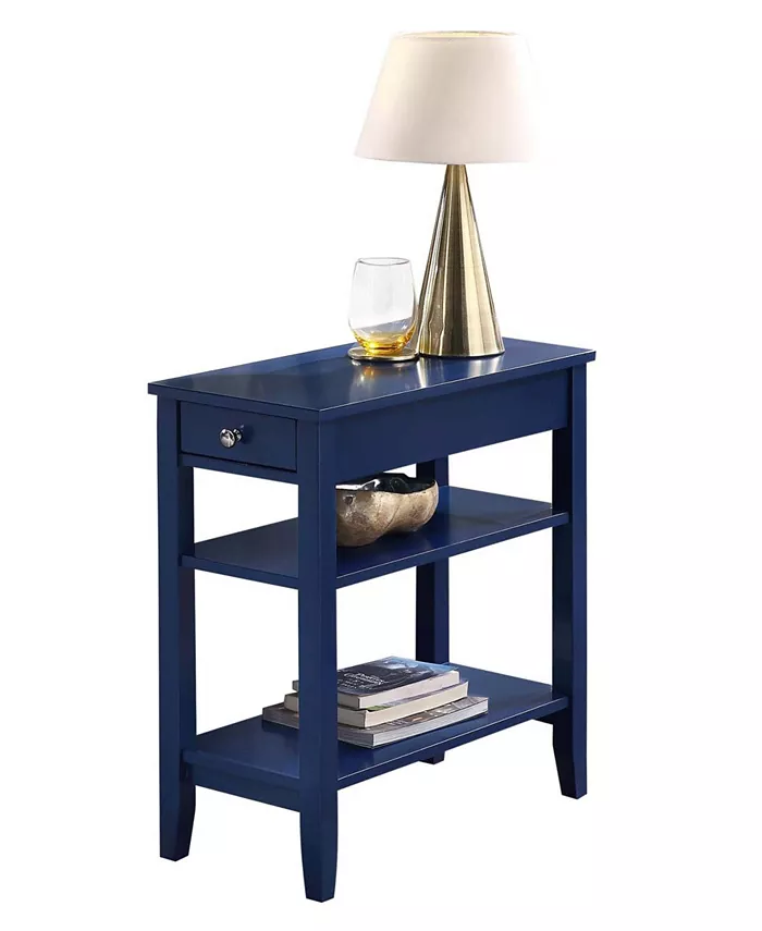 Convenience Concepts American Heritage Three Tier End Table With Drawer