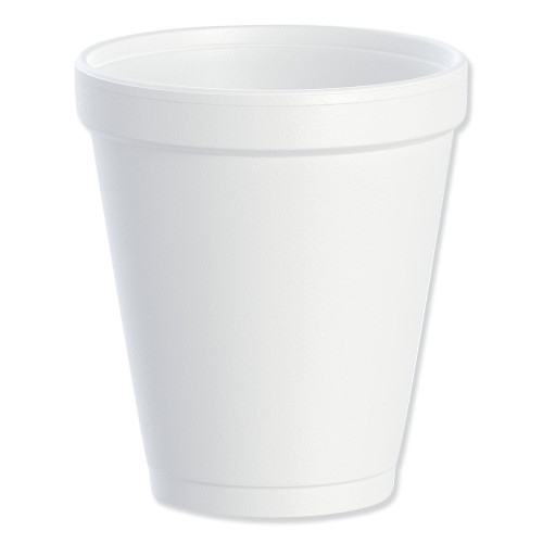 Dart Foam Drink Cups， 8 oz， White， 25/Bag， 40 Bags/Carton (8J8)