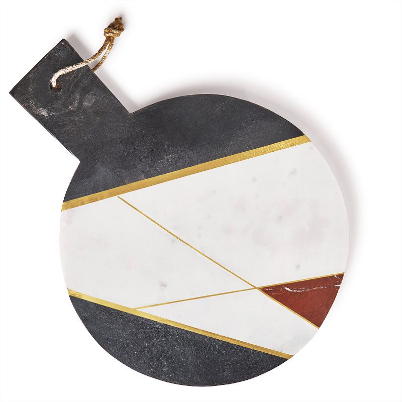 GAURI KOHLI Sardinia Marble and Gold Cheese Board - Large