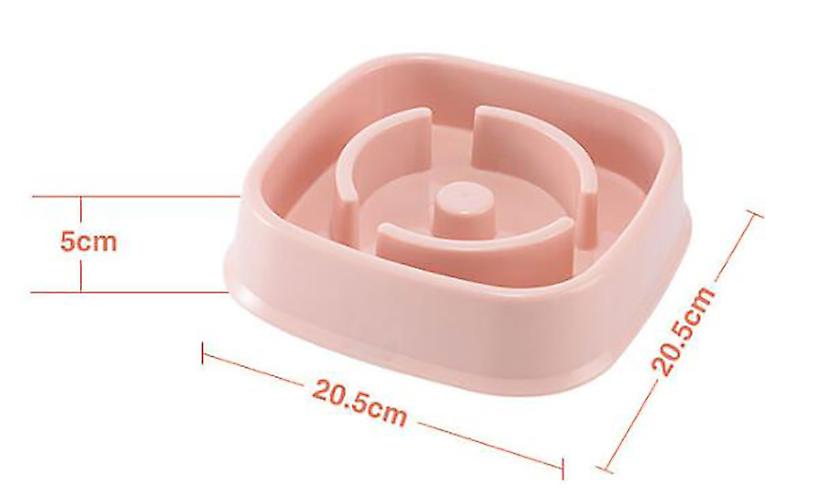 Miman Cat Dog Feeder Puppy Nonslip Dog Food Bowl Anti-choking Dog Basin Pink