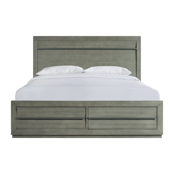 Picket House Furnishings Cosmo King Storage 5PC Bedroom Set in Grey - - 32968814