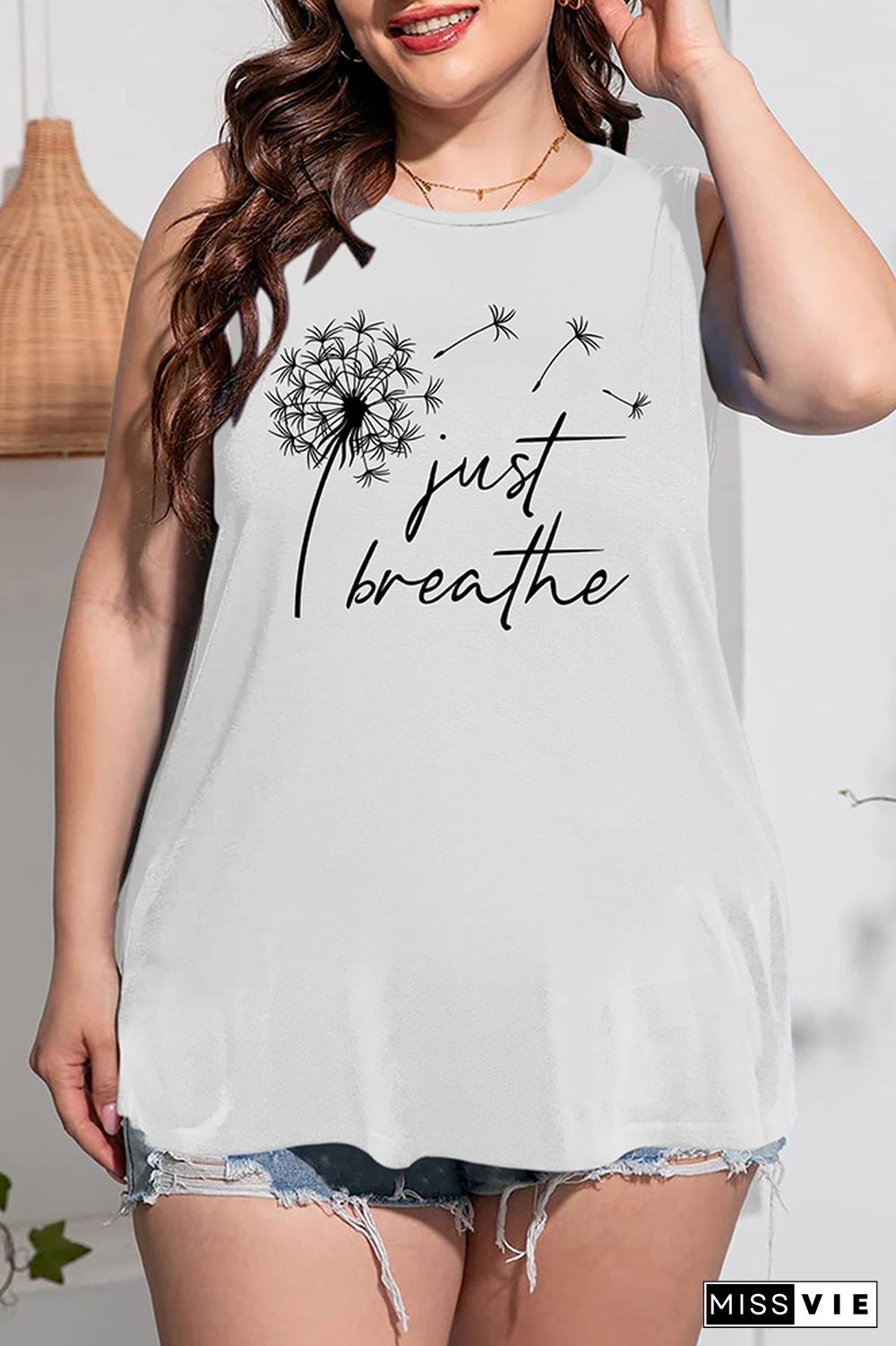 Just Breathe Dandelion Tank Top