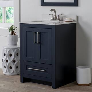 Home Decorators Collection Craye 24 in. W x 21.6 in. D x 34 in. H Bath Vanity Cabinet without Top in Deep Blue CY24-DB