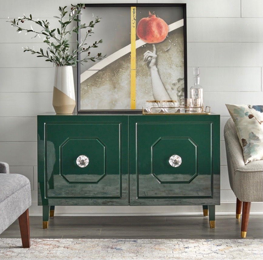 angelo:HOME TV Console/Buffet Cabinet - Jaslene (green)