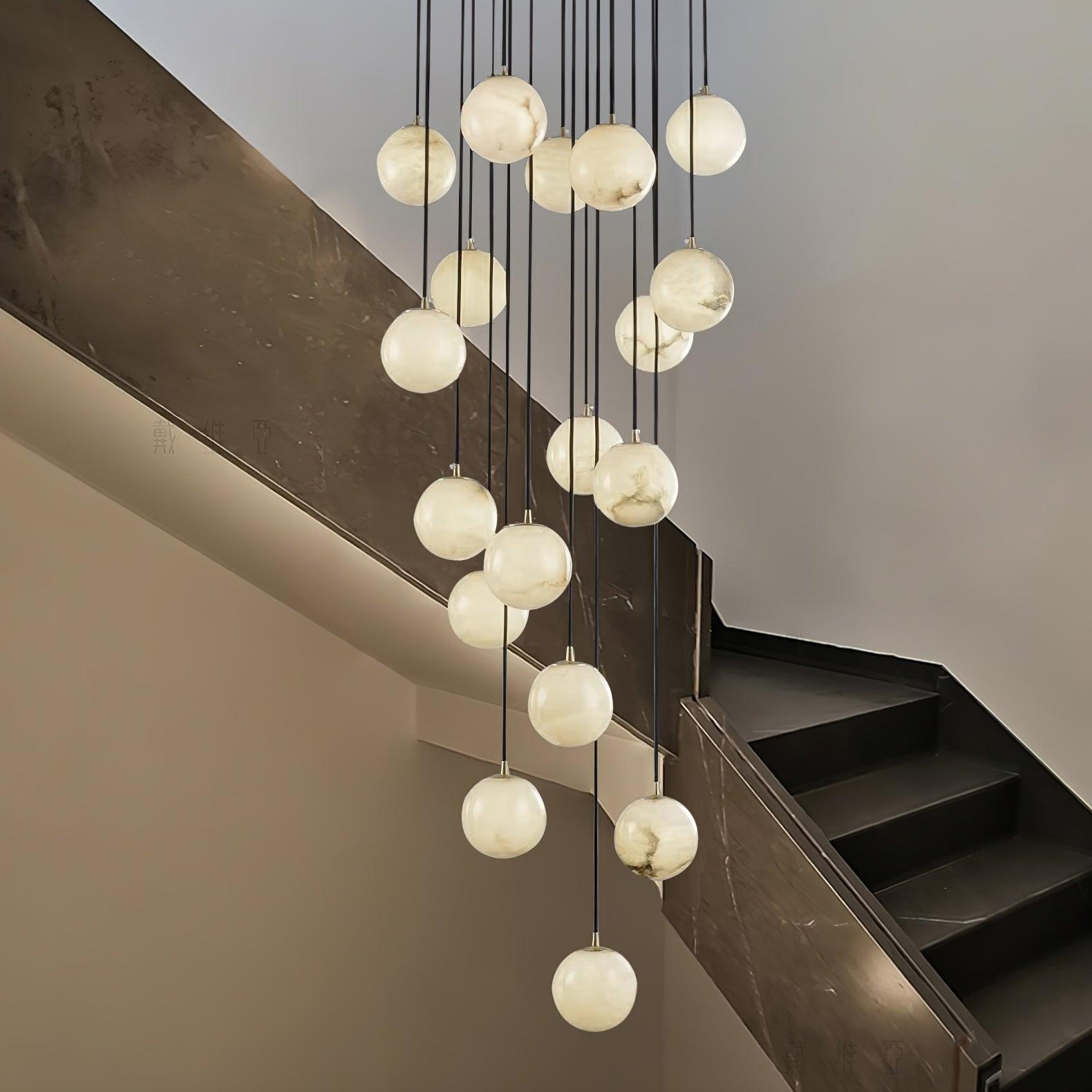 Alabaster Balls Cluster Chandelier