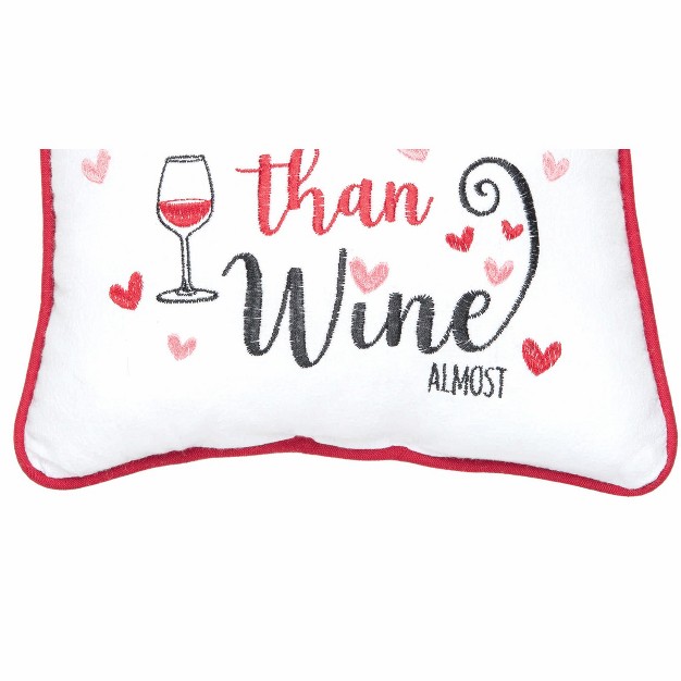 X 10 quot I Love You More Than Wine Valentine x27 s Day Pillow