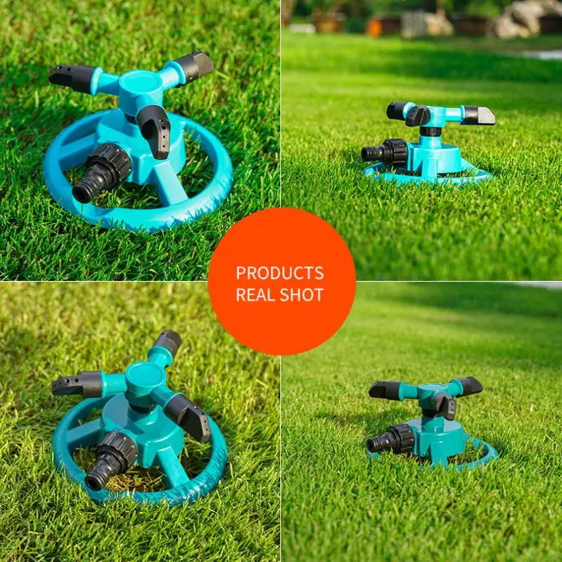 360 Automatic Rotating 3 Arms Nozzle Water Sprinkler Garden Lawn Irrigation Tool Garden Yard s Supplies Parts