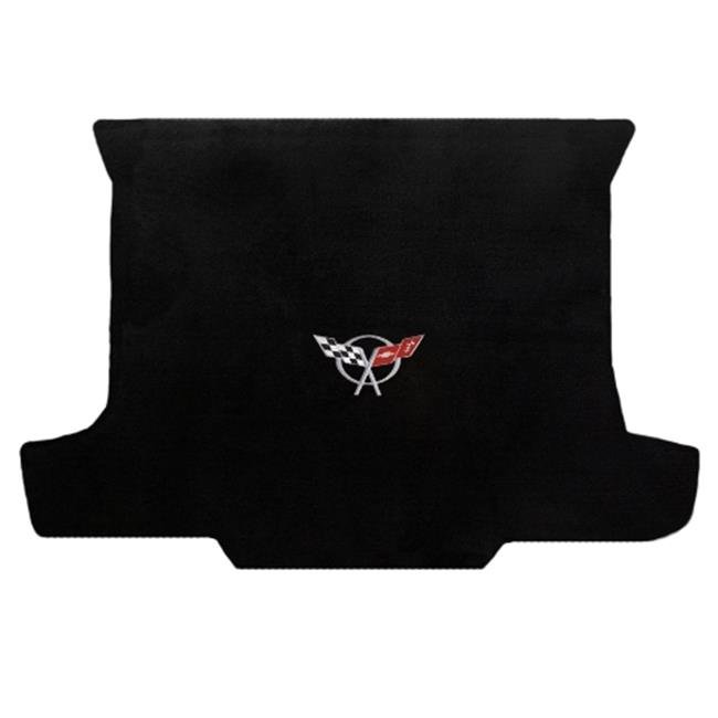 Corvette 1998-2004 Convertible Cargo Black Velourtex C5 Logo Mat