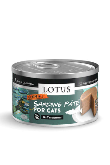 Lotus Sardine Pate Canned Cat Food， 2.75 oz