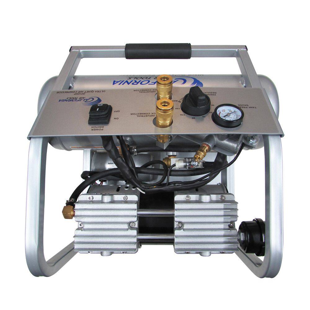 California Air Tools 2 Gal. 2010SP Ultra-Quiet and Oil-Free Lightweight 135 PSI electric 1 HP Steel Air Compressor 2010SP