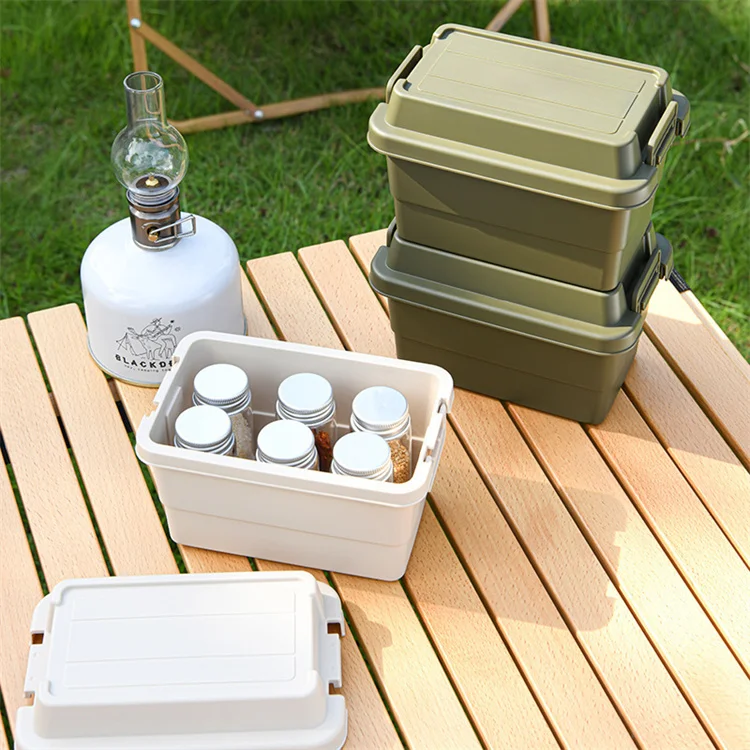 Outdoor camping mini storage box Table top flavoring bottle can storage box