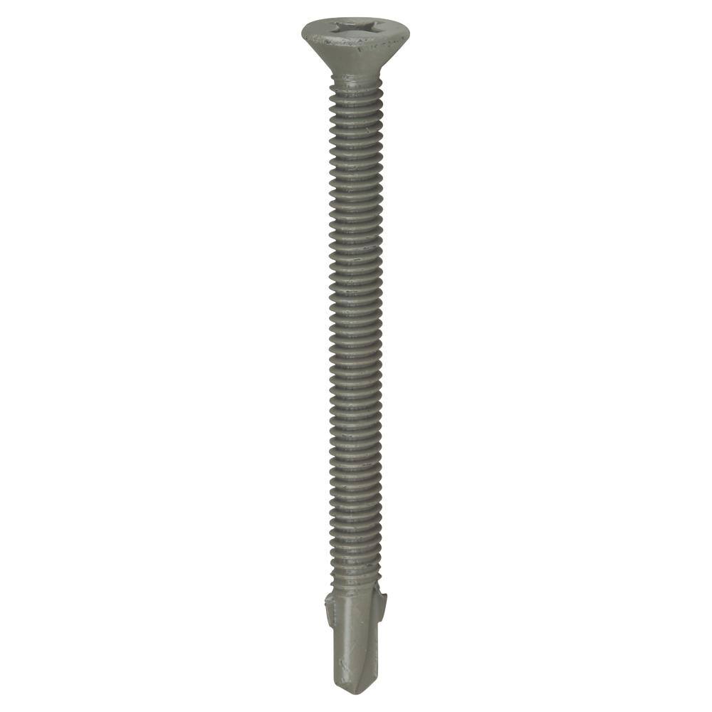 Teks #12 x 2-34 in. Plymetal Zinc-Plated Steel Flat-Head Phillips Self-Tapping Screws with Wings (200-Pack) 21386