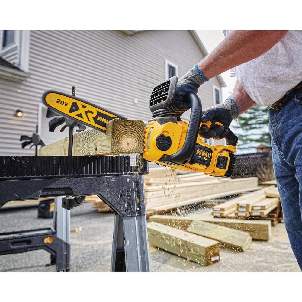 DEWALT 20V MAX 12 in Brushless Battery Powered Chainsaw Kit and Pole Saw Kit with 50Ah and 40Ah Batteries and Charger