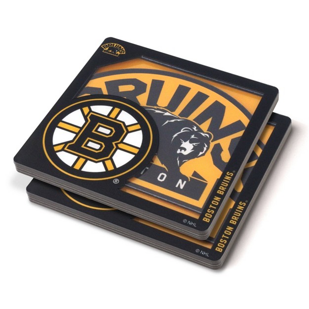 Nhl Boston Bruins 3d Logo Series Coasters