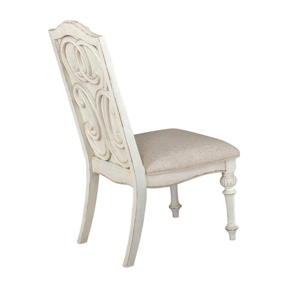 Furniture of America Willadeene Antique White Side Chairs (Set of 2) IDF-3150WH-SC