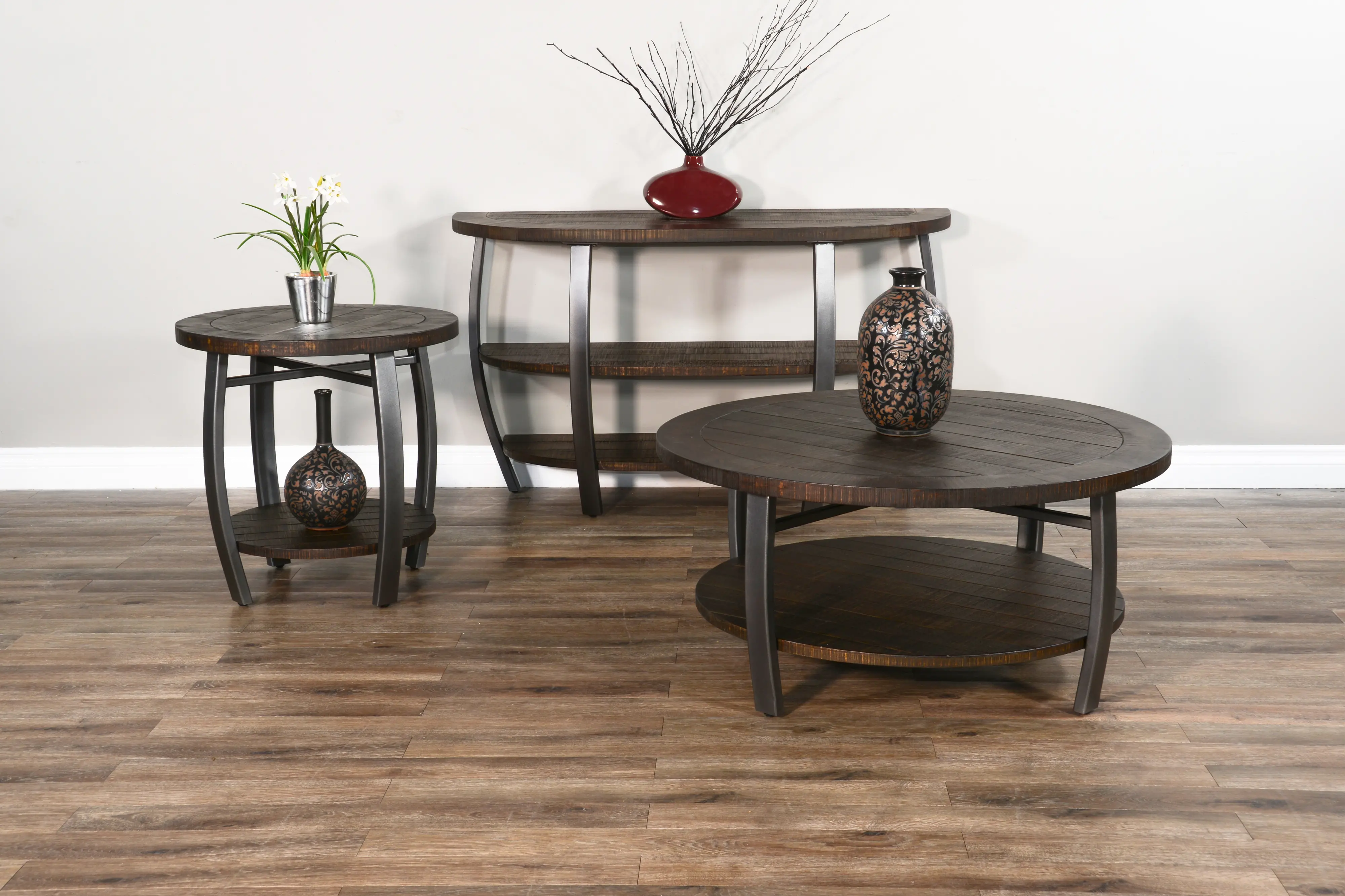 Homestead Tobacco Brown Round Coffee Table