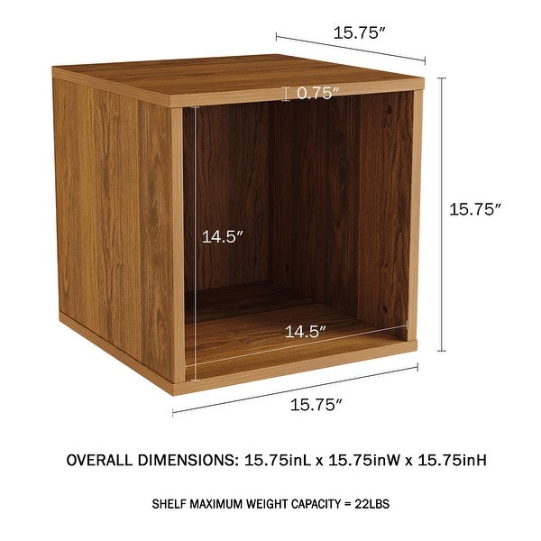 Hastings Home Minimalist Cube End Table - 15.75