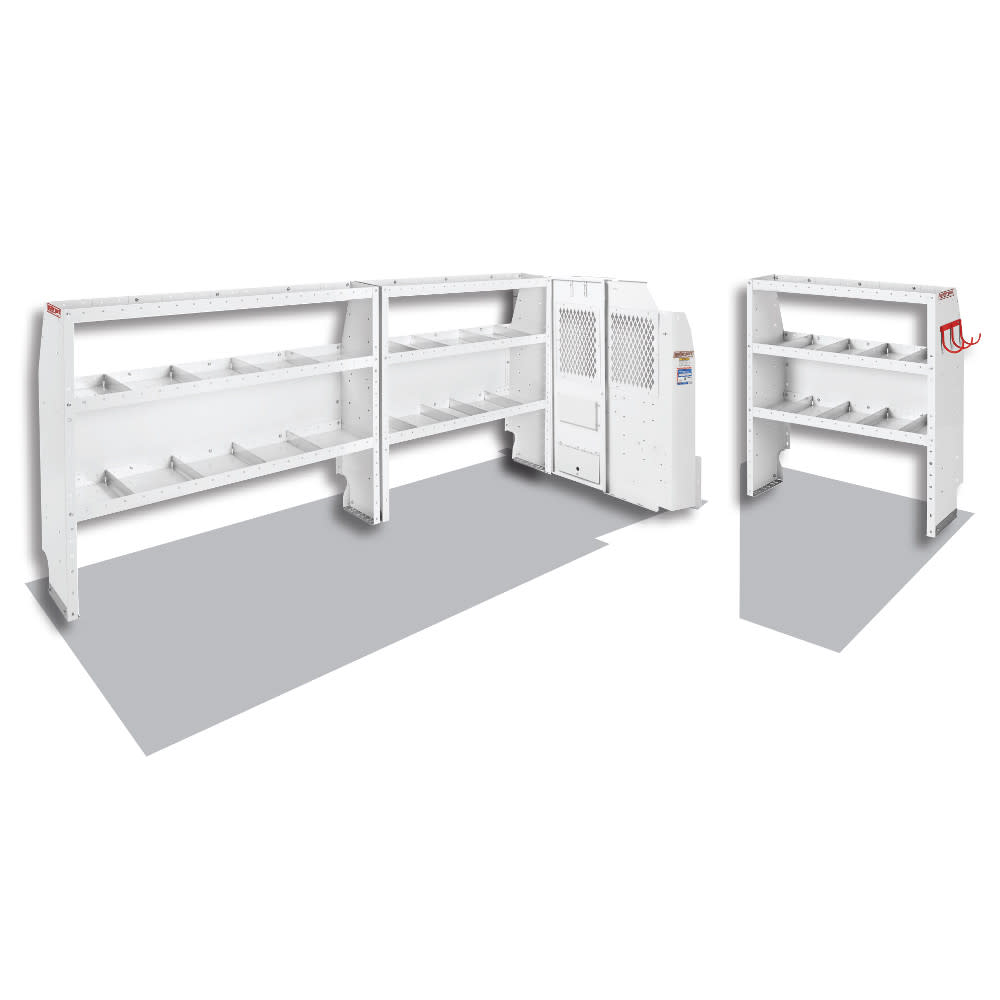 Commercial Shelving Package for Full-Size, 155 Inch Wheel Base GM Savana and Chevrolet Express Vans