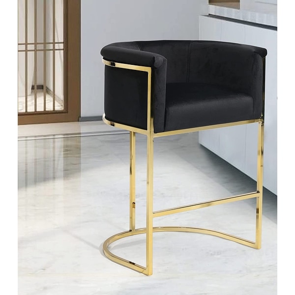 kanye Velvet Stool (set of 3)|Black