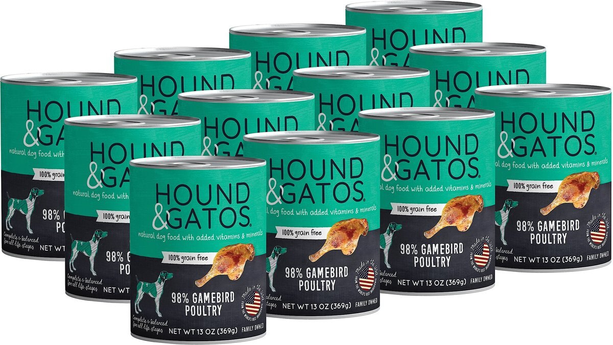 Hound and Gatos 98% Gamebird Poultry Grain-Free Dog Food