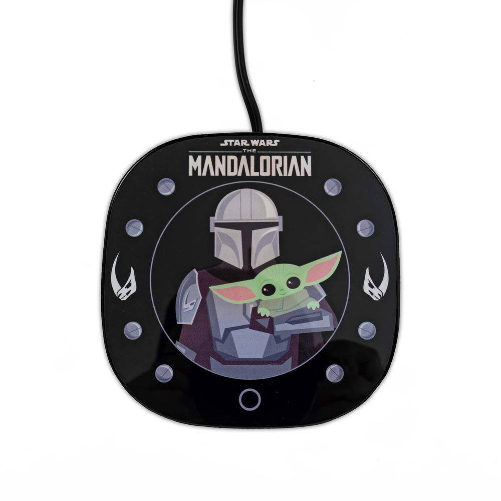 Uncanny Brands Black Mandalorian 'Grogu' Single- Cup Molded Coffee Mug with Warmer for your Drip Coffee Maker MW2-SRW-TC1