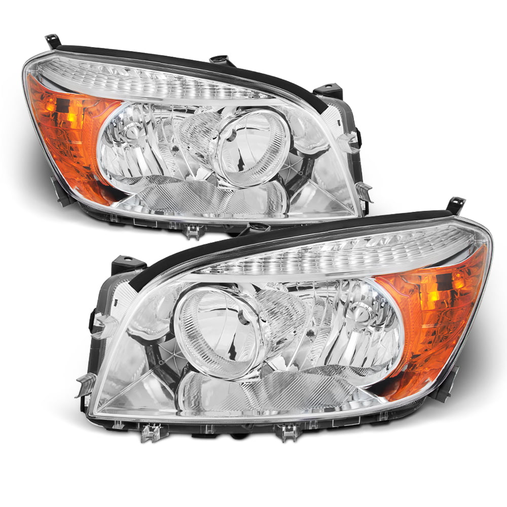 Fits 2006 2007 2008 Toyota Rav4 Left + Right Side Headlights Front Lamps Pair