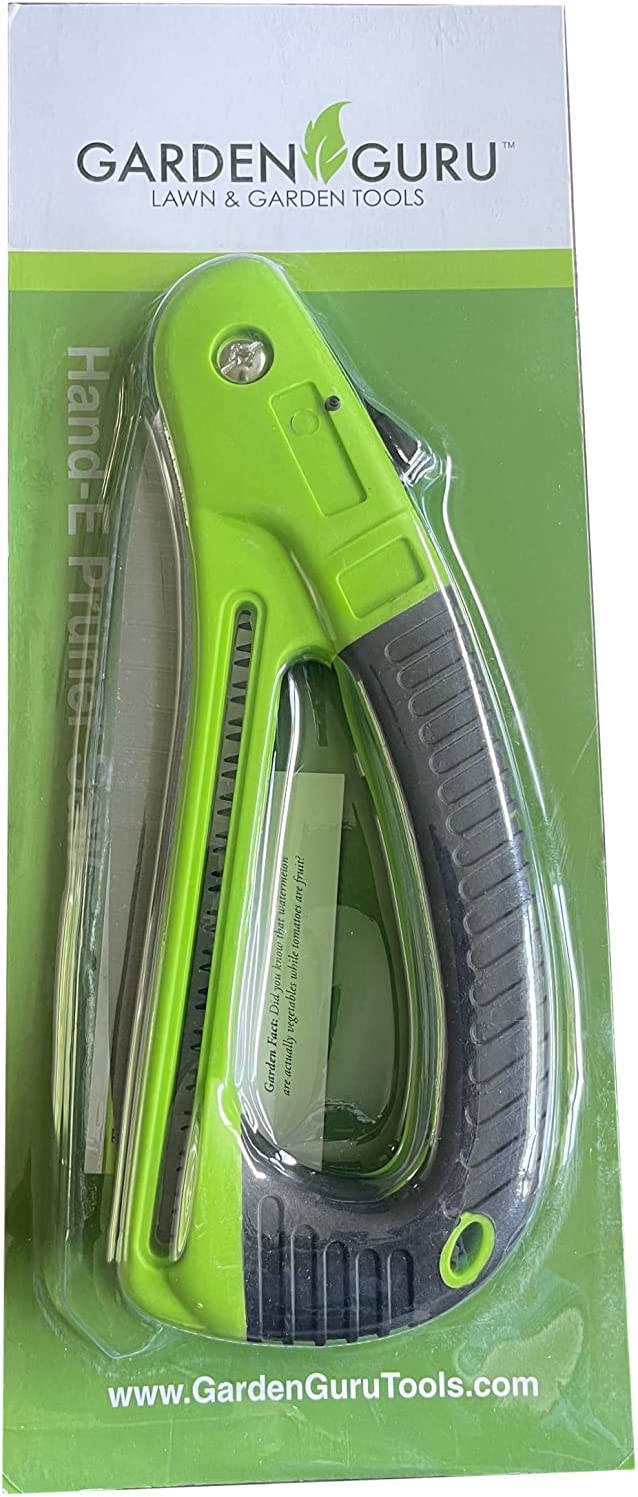 Garden Guru Folding Pruning Saw with Ergonomic Handle, Safety Lock and Rust-Resistant Steel Blade (2 Pack)