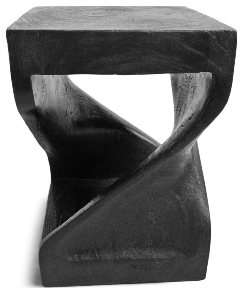 Ebony Twist Side Table   Rustic   Side Tables And End Tables   by Design Mix Furniture  Houzz