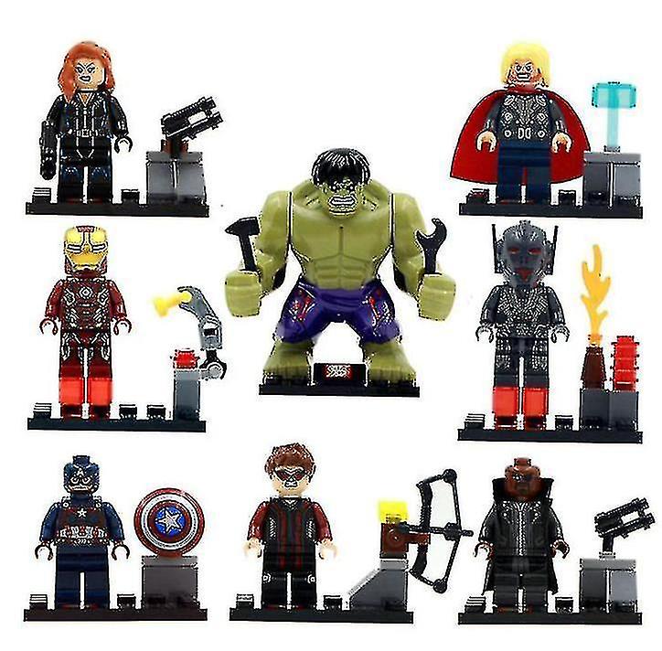 8 Pcs Avengers Superheroes Hulk Mini Building Blocks Toys V