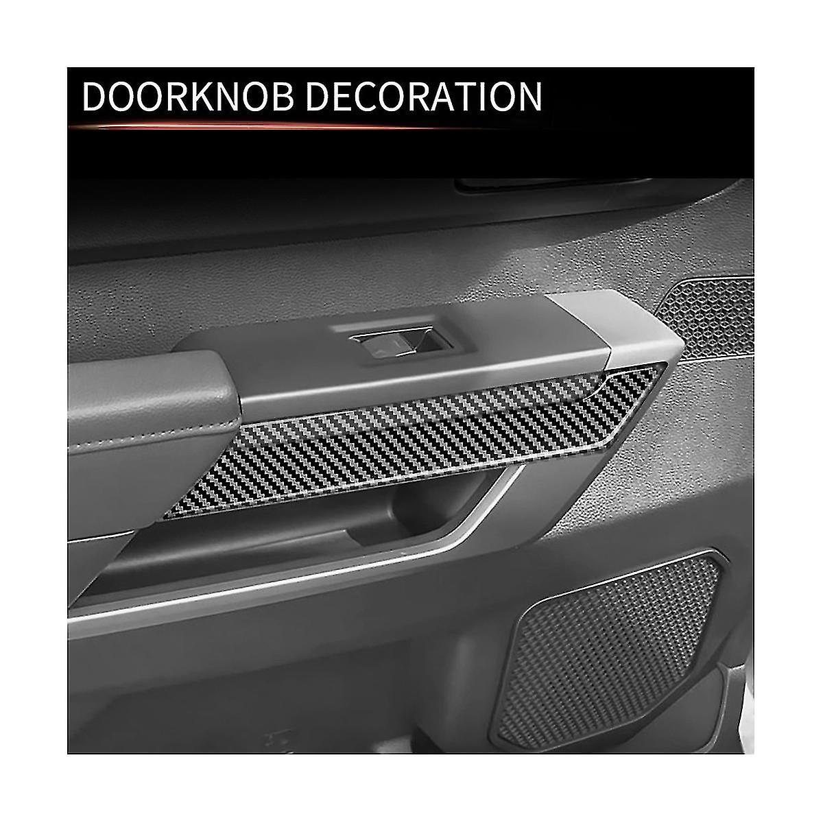 For 2022-2023 Car Carbon Fiber Pattern Door Inner Handle Panel Decoration Frame Cover Low Version