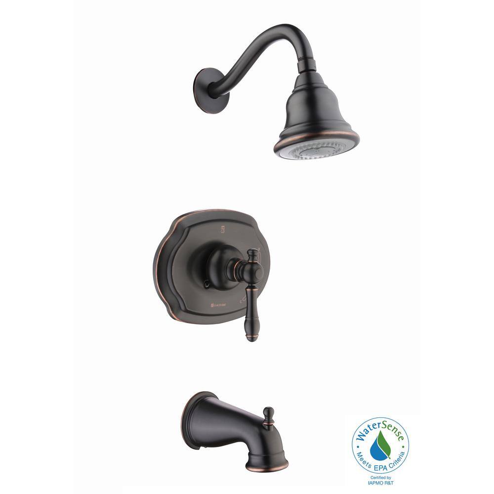 Glacier Bay Lyndhurst Single-Handle 3-Spray Tub and Shower Faucet in Bronze HD873X-1027H2