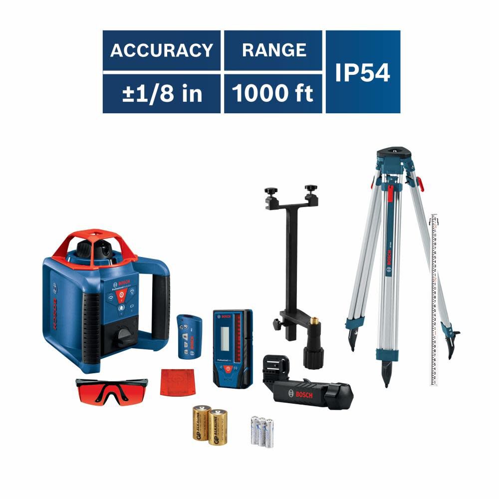 Bosch REVOLVE900 Rotary Laser Kit Reconditioned GRL900-20HVK-RT from Bosch