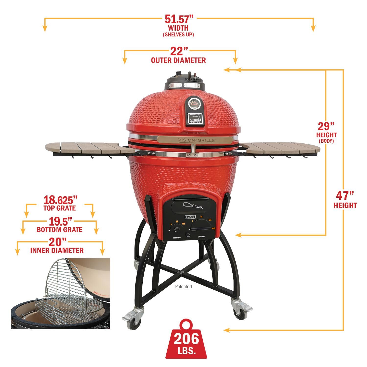 Vision Professional C-Series Ceramic Kamado Grill