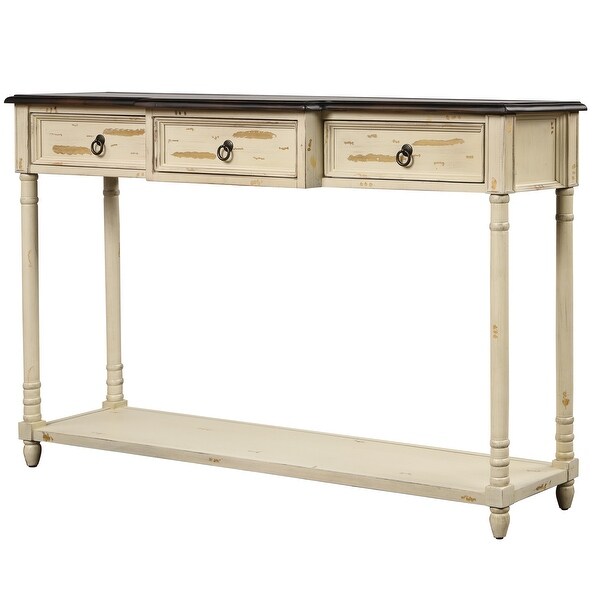 Entryway Console Table Sofa Table with Drawers and Shelf - 51.57*13.3*34INCH