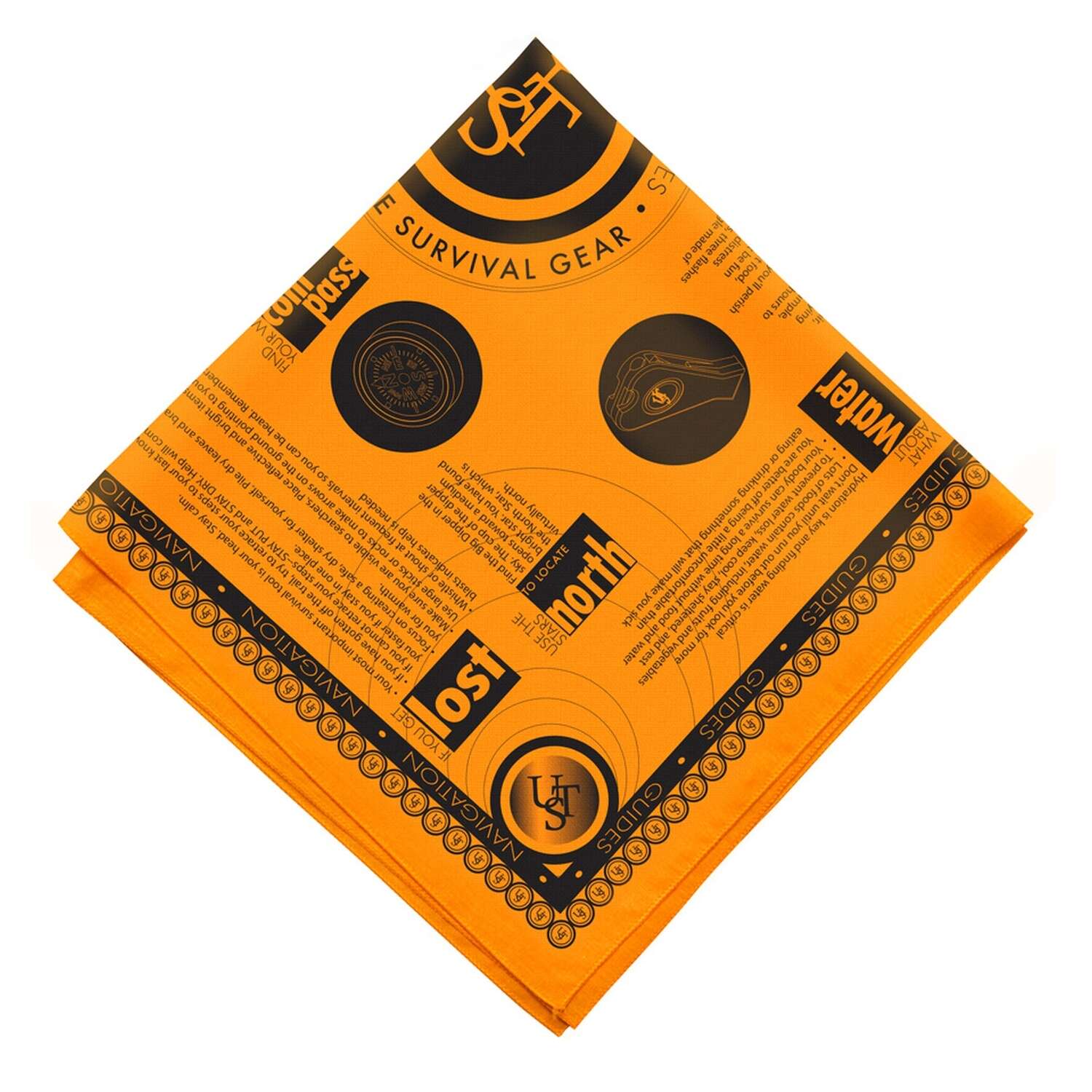 UST Brands Survival Bandana Orange One Size Fits Most