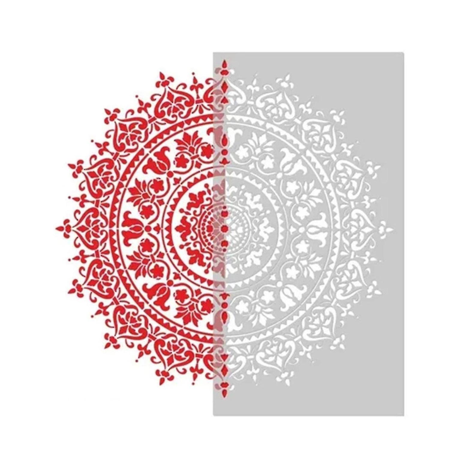 Mandala Auxiliary Painting Template Large Reusable Stencil For Floor Wall Tile Fabric Furniture