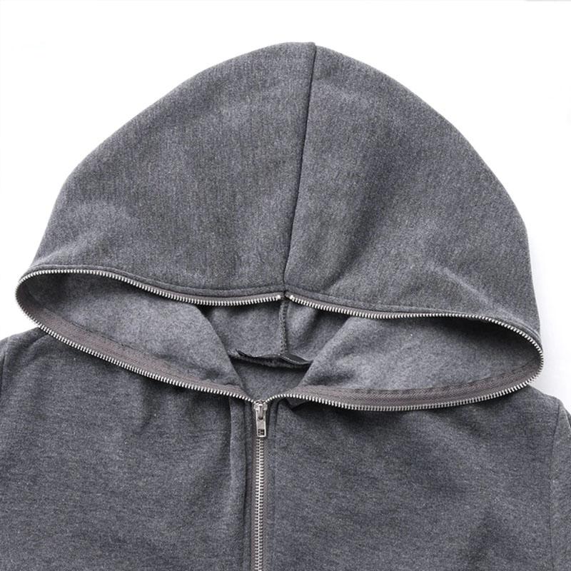 Unisex Long Sleeve Hooded Long Coat