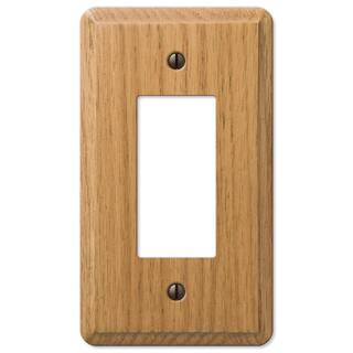 AMERELLE Contemporary 1 Gang Rocker Wood Wall Plate - Light Oak 901RL