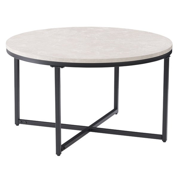 CorLiving Ayla Grey Marbled Effect Coffee Table