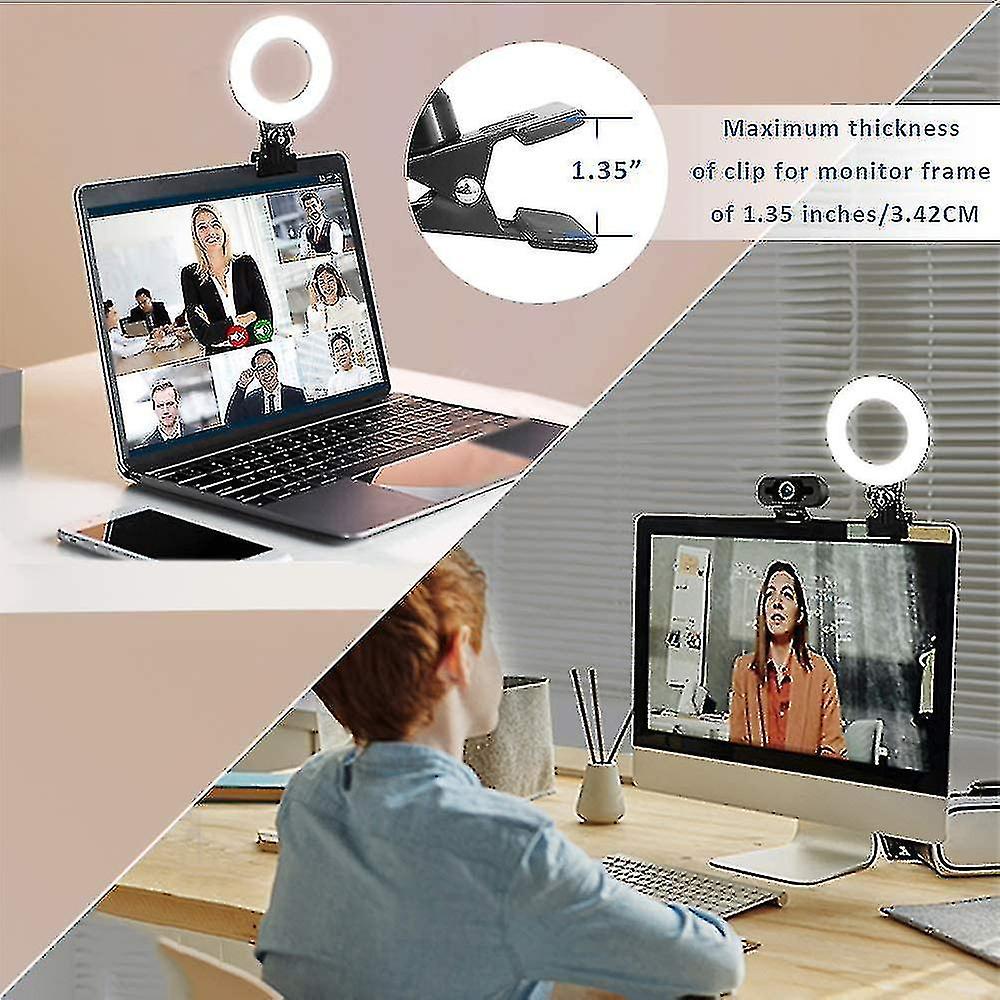 Video Conference Lighting Kit， Light For Monitor Clip On，for Remote Working， Distance Learning，zoom