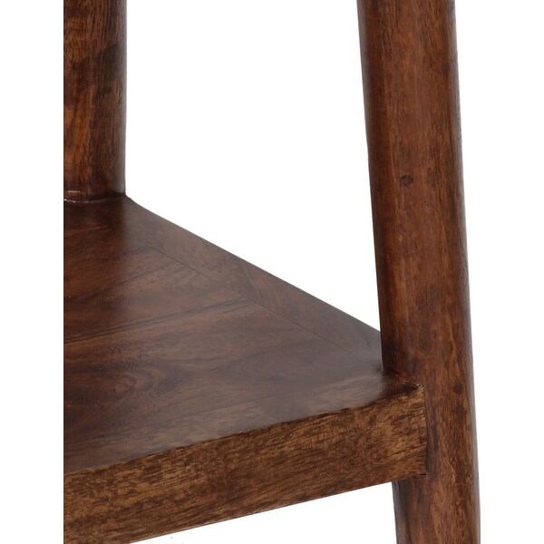 Porter Designs Portola Transitional Solid Acacia Wood End Table， Brown