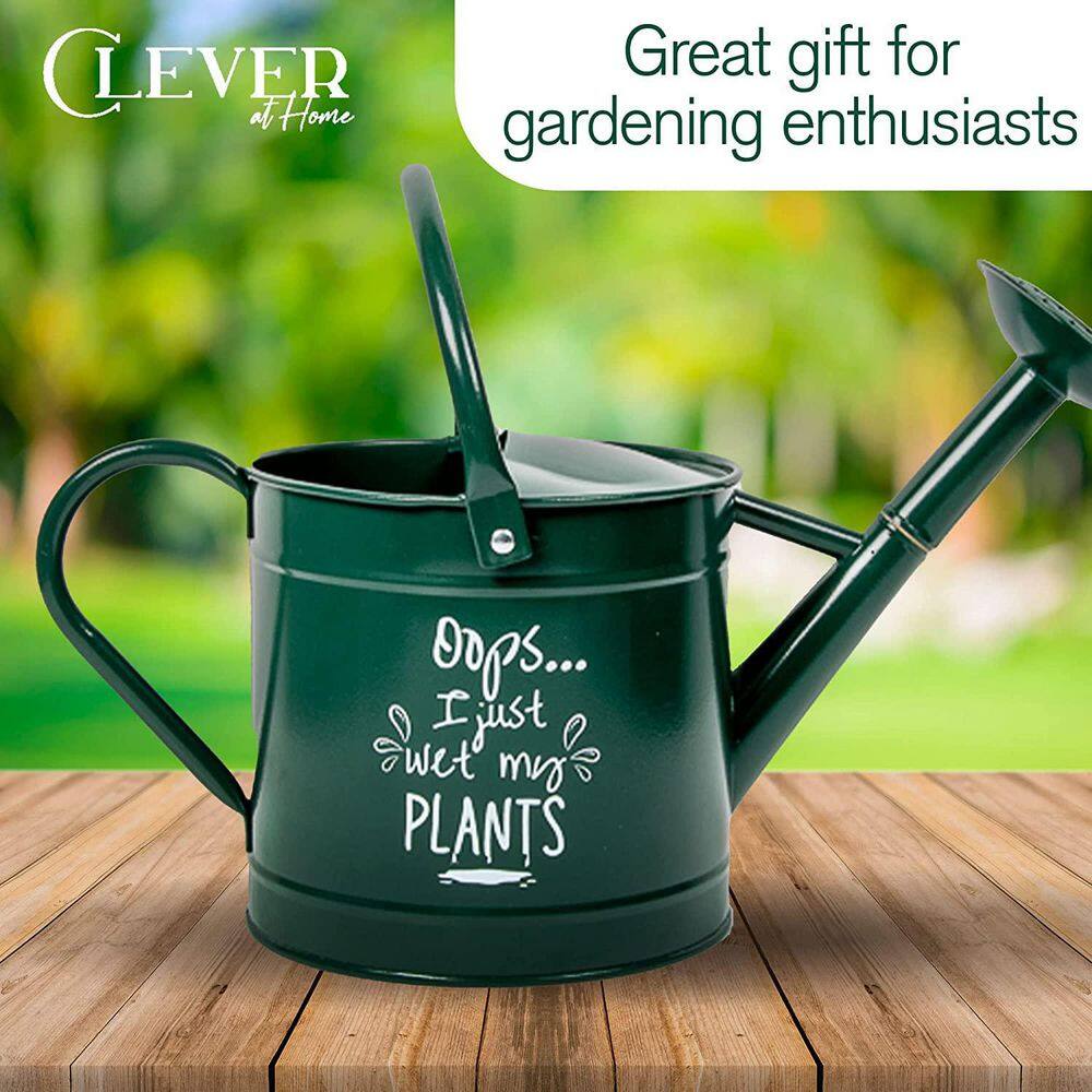 EVEAGE 1 Gal. Cute Garden Outdoor Watering Can Large Galvanized Flower Watering Can JSGHWX