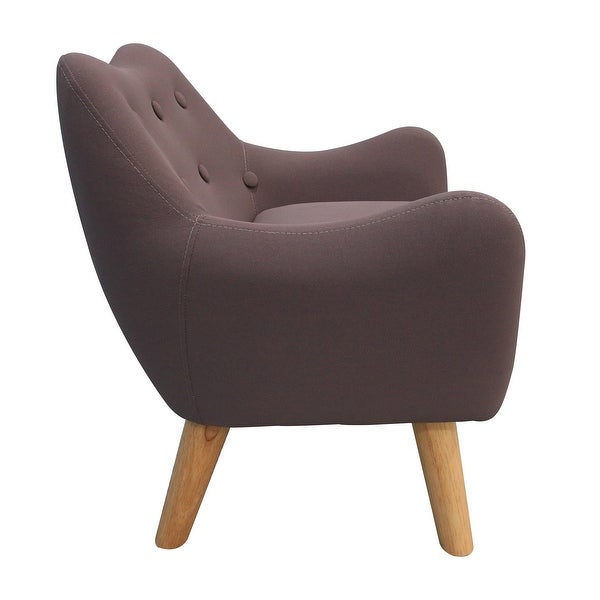 Microfibres Upholstered Child Accent Armchair Kids Sofa， Purple