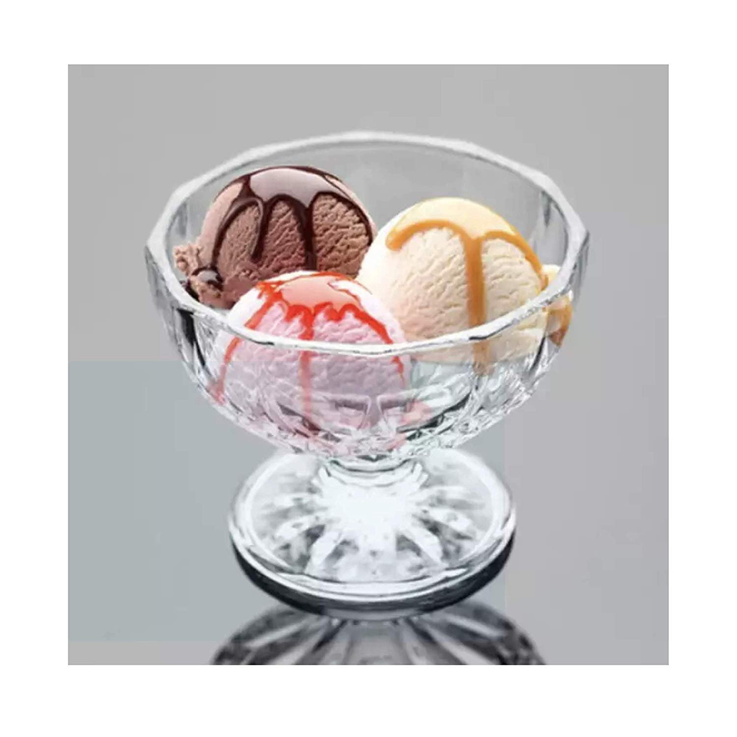 Dessert Ice Cream Cups Mini Truffle Bowls， Salad Fruit Dish Crystal Style Glass - Lead Pb Free 4