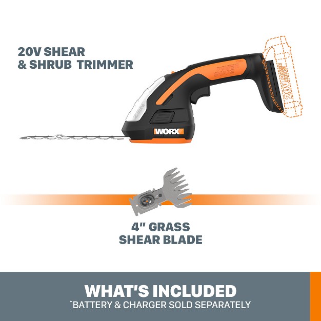 Cordless Shear And 8 quot Shrubber Trimmer tool Only