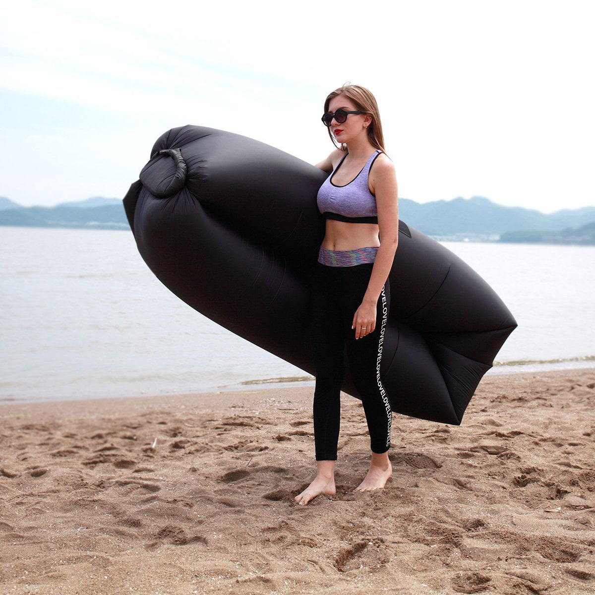 Heavy Duty Easy-to-Inflate Inflatable Lounger Chair Couch for Adults， Sturdy Inflatable Air Lounger Sofa with Carry Bag for Beach/Camping/Outdoor/Indoor Sleeping