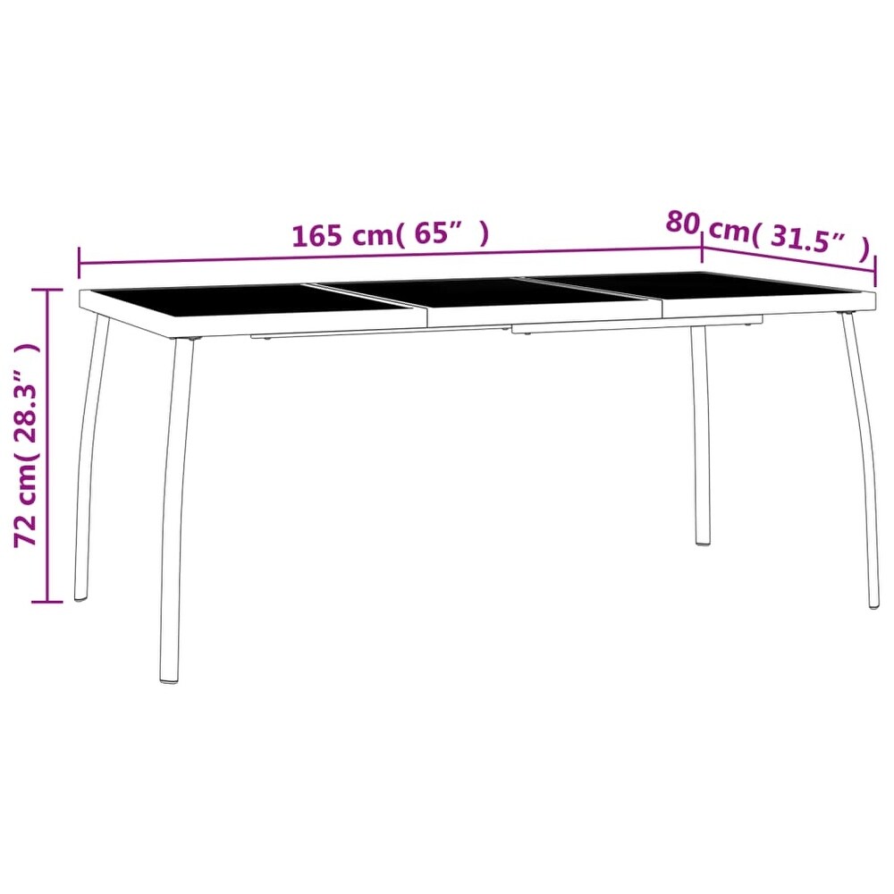 vidaXL Patio Table Anthracite 19.7\