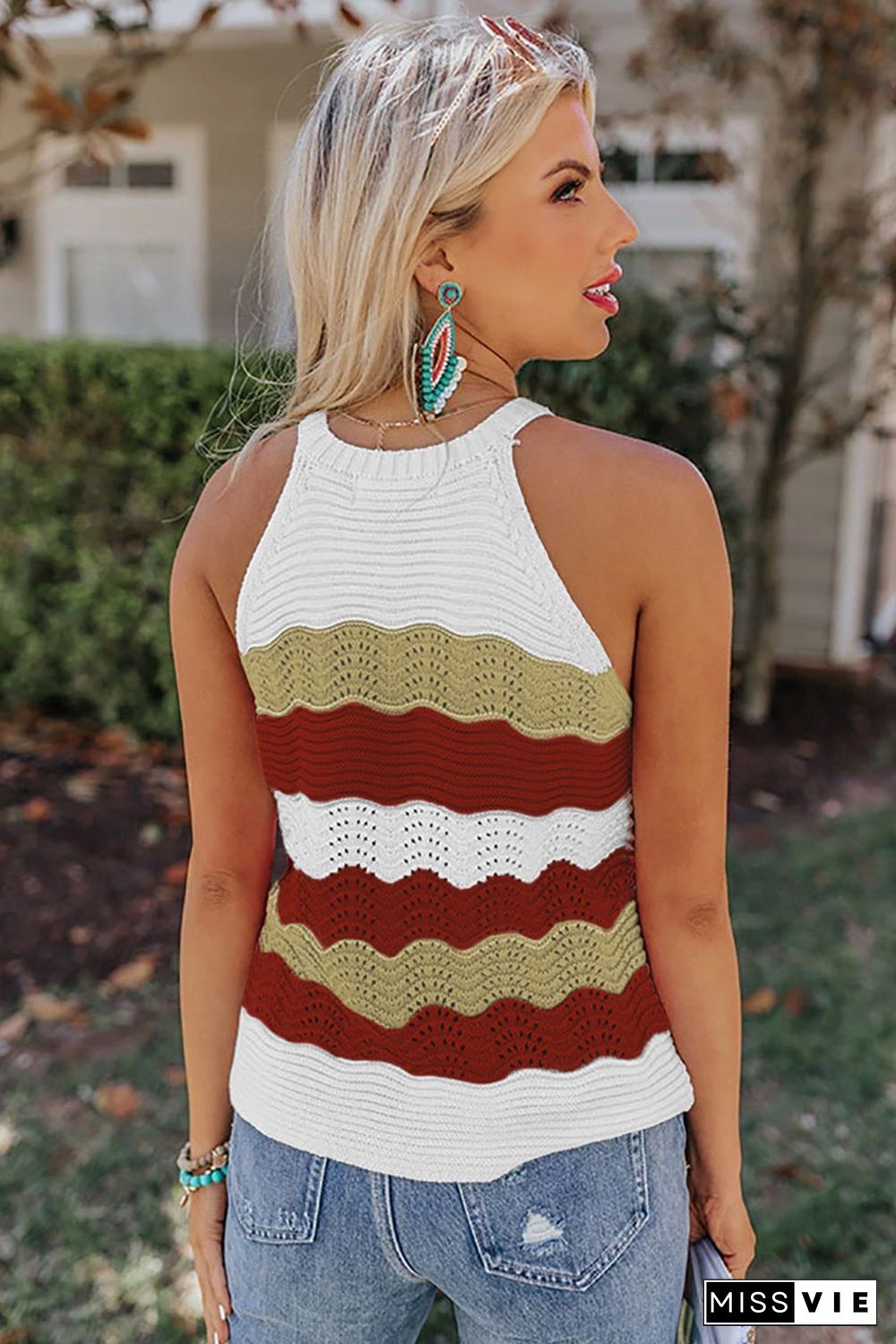 Knit Colorblock Tank Top